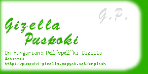 gizella puspoki business card